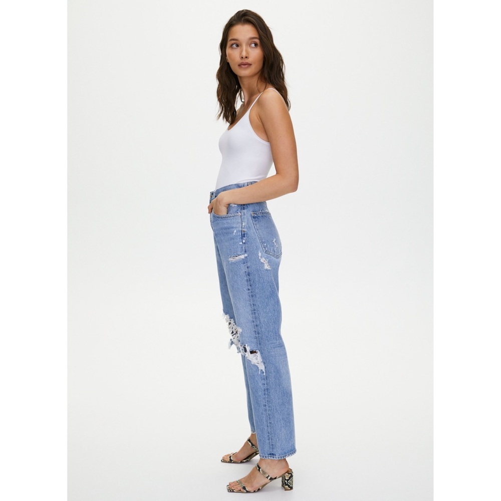 Agolde Light Blue Distressed Jeans - Picture 8 of 13